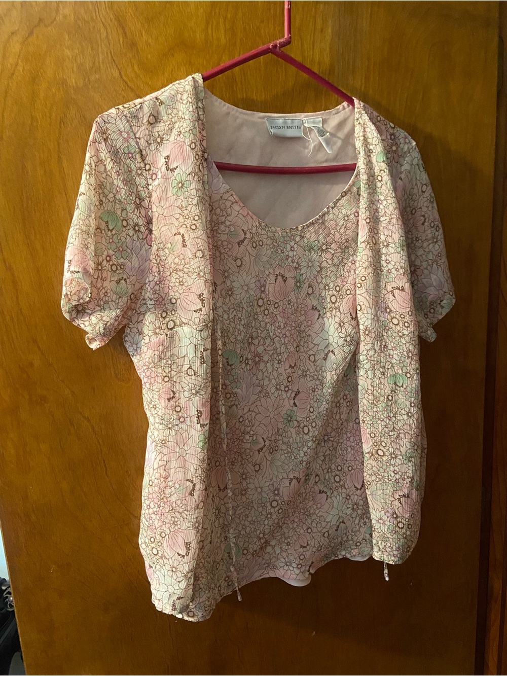 Jaclyn Smith Floral Short-Sleeve Women’s Top Size Large
